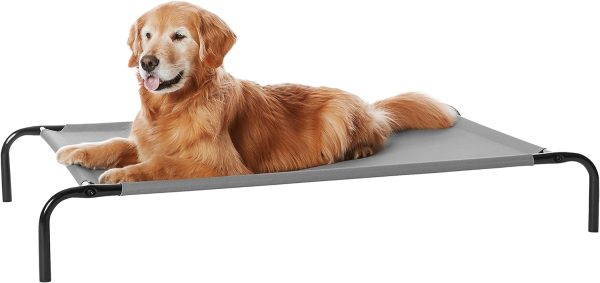 Amazon Basics Elevated Cooling Dog Bed for Large Dogs