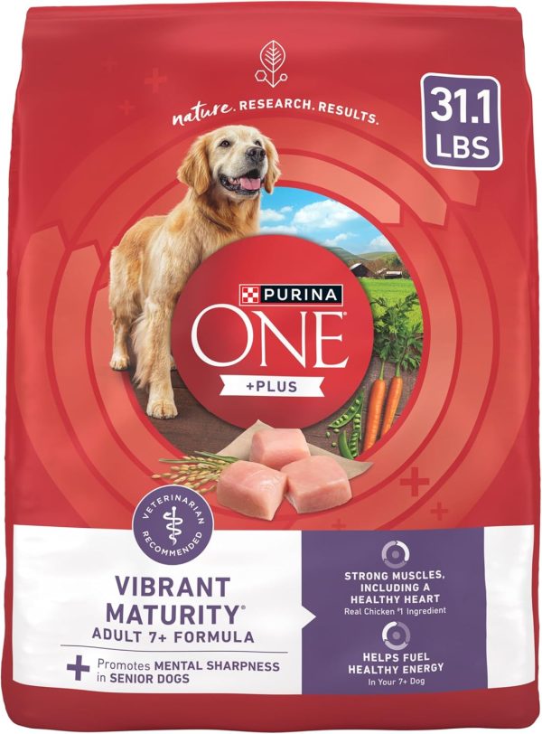 Purina ONE Senior Dog Food, High Protein, 31.1 lb