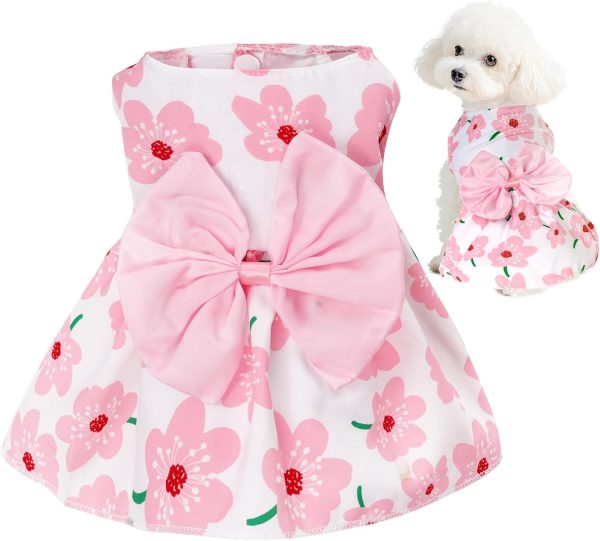Choyaxo Floral Dog Skirt Summer Pet Dress