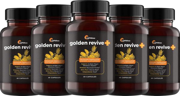 Golden Revive+ Joint Supplement with Turmeric, 5 Pack