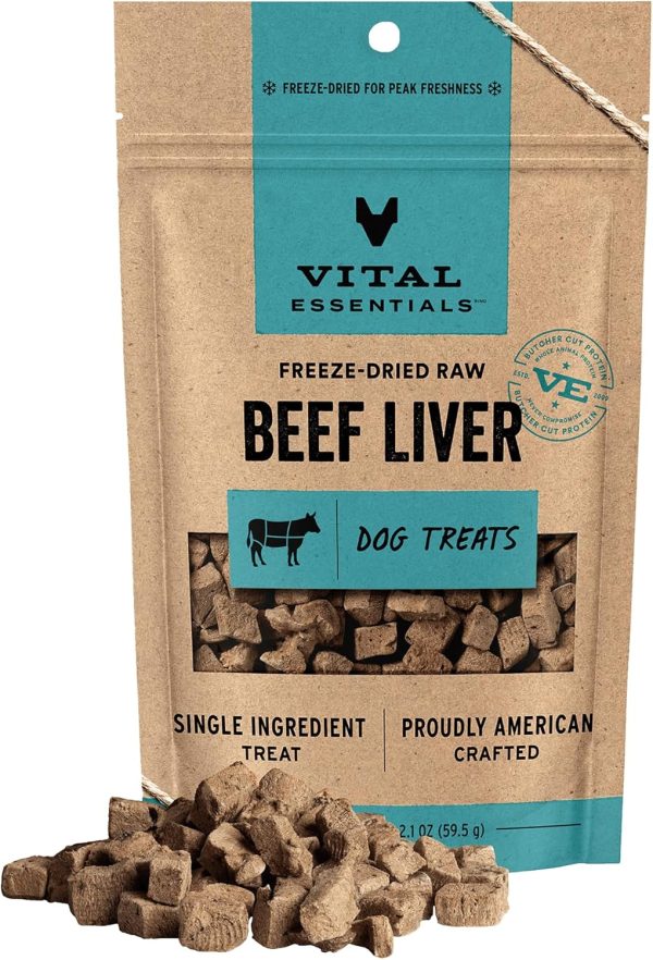 Vital Essentials Beef Liver Freeze Dried Dog Treats