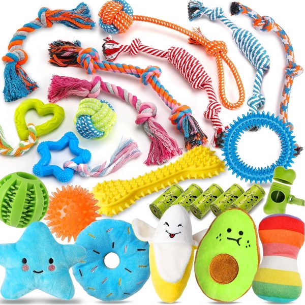 Zeaxuie Luxury Dog Chew Toys, 25 Pack
